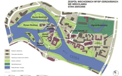 Wrocławskie wyspy: Wyspa Piasek i jej zabudowania