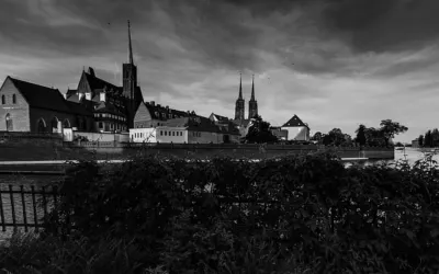 Wrocław chłodny dzień centrum