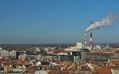 dym i smog nad Wrocławiem