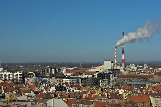 dym i smog nad Wrocławiem