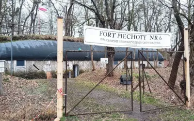 Fort piechoty nr 4 Wrocław Polanowice wejscie do fortu